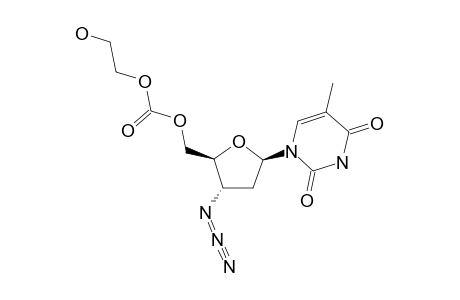 3'-AZIDO-3'-DEOXYTHYMIDIN-5'-YL-O-(2-HYDROXYETHYL)-CARBONATE