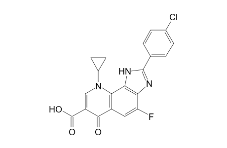 9-Cyclopropyl-4-fluoro-2-(p-chlorophenyl)-6-oxo-6,9-dihydro-1H-imidazo[4,5-h]quinoline-7-carboxylic acid