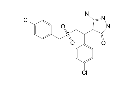 5-AMINO-4-[2'-(4-CHLOROPHENYLMETHANESULFONYL)-1'-(4-CHLOROPHENYL)-ETHYL]-PYRAZOL-3-ONE