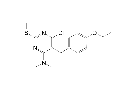 6-chloro-5-(4-isopropoxybenzyl)-N,N-dimethyl-2-(methylsulfanyl)-4-pyrimidinamine