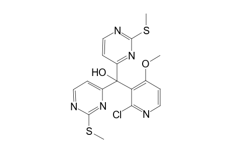 (2-chloranyl-4-methoxy-pyridin-3-yl)-bis(2-methylsulfanylpyrimidin-4-yl)methanol