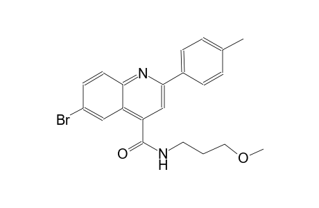 6-bromo-N-(3-methoxypropyl)-2-(4-methylphenyl)-4-quinolinecarboxamide