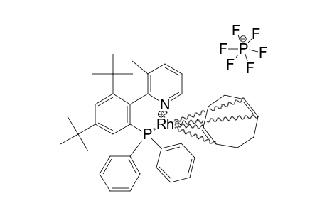 [2-(2'-DIPHENYLPHOSPHINO-4',6'-DI-TERT.-BUTYL-1'-PHENYL)-3-METHYLPYRIDINE]-[1,5-CYCLOOCTADIENE]-RHODIUM-(I)-HEXAFLUOROPHOSPHATE