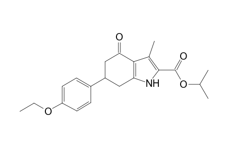 1H-Indole-2-carboxylic acid, 6-(4-ethoxyphenyl)-3-methyl-4-oxo-4,5,6,7-tetrahydro-, isopropyl ester