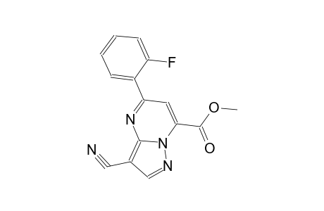 pyrazolo[1,5-a]pyrimidine-7-carboxylic acid, 3-cyano-5-(2-fluorophenyl)-, methyl ester