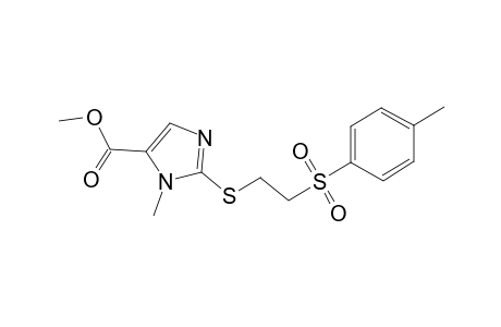 Imidazole-5-carboxylic acid, 1-methyl-2-[2-(4-methylphenylsulfonyl)ethylthio]-, methyl ester