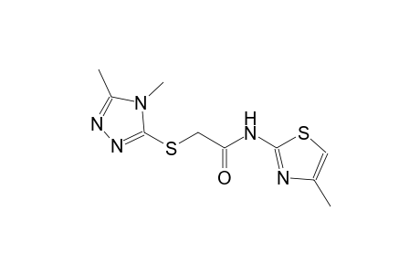 acetamide, 2-[(4,5-dimethyl-4H-1,2,4-triazol-3-yl)thio]-N-(4-methyl-2-thiazolyl)-