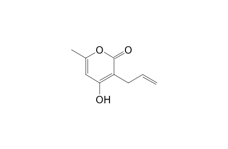 2H-Pyran-2-one, 4-hydroxy-6-methyl-3-(2-propenyl)-