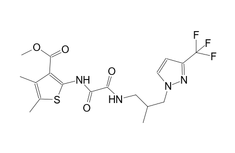 methyl 4,5-dimethyl-2-{[({2-methyl-3-[3-(trifluoromethyl)-1H-pyrazol-1-yl]propyl}amino)(oxo)acetyl]amino}-3-thiophenecarboxylate