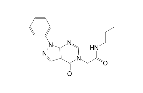 2-(4-oxo-1-phenyl-1,4-dihydro-5H-pyrazolo[3,4-d]pyrimidin-5-yl)-N-propylacetamide