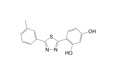 4-[5-(3-Methylphenyl)-1,3,4-thiadiazol-2-yl]benzene-1,3- diol