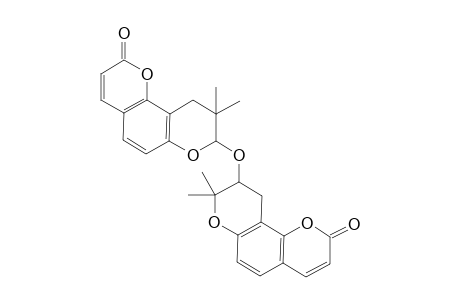 2H,8H-Benzo[1,2-b:3,4-b']dipyran-2-one, 9-[(9,10-dihydro-9,9-dimethyl-2-oxo-2H,8H-benzo[1,2-b:3,4-b']dipyran- 8-yl)oxy]-9,10-dihydro-8,8-dimethyl-, (R*,R*)-