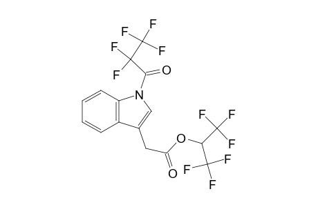 1H-Indole-3-acetic acid, 1-(2,2,3,3,3-pentafluoro-1-oxopropyl)-, 2,2,2-trifluoro-1-(trifluoromethyl)ethyl ester