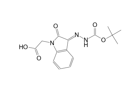 {(3E)-3-[(tert-butoxycarbonyl)hydrazono]-2-oxo-2,3-dihydro-1H-indol-1-yl}acetic acid