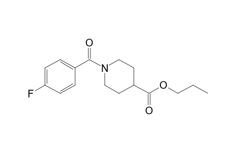 Isonipecotic acid, N-(4-fluorobenzoyl)-, propyl ester