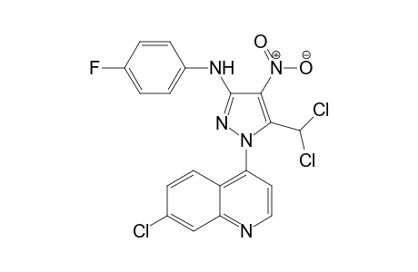 1-(7-chloroquinolin-4-yl)-5-(dichloromethyl)-N-(4-fluorophenyl)-4-nitro-1H-pyrazol-3-amine