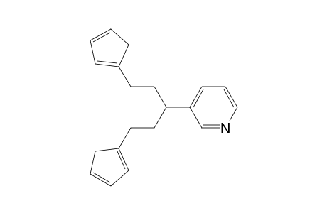 Pyridine, 3-[3-(1,3-cyclopentadien-1-yl)-1-[2-(1,3-cyclopentadien-1-yl)ethyl]propyl]-