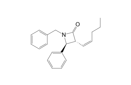 trans,cis-1-Benzyl-4-phenyl-3-(pent-1-enyl)azetidin-2-one