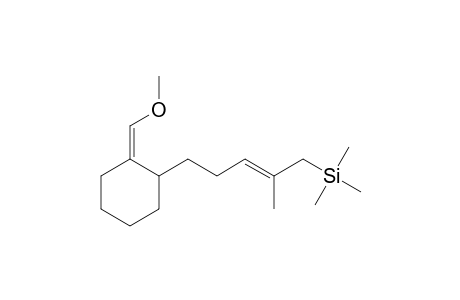 1-(Methoxy-(E,Z)-methylidene)-2-(4-methyl-5-(trimethylsilyl)-(E,Z)-3-pentenyl)cyclohexane