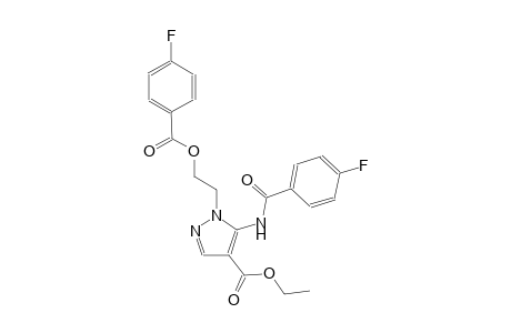 1H-pyrazole-4-carboxylic acid, 5-[(4-fluorobenzoyl)amino]-1-[2-[(4-fluorobenzoyl)oxy]ethyl]-, ethyl ester