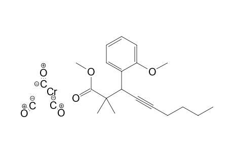 Tricarbonyl-{1-[1'-(1"-<methoxycarbonyl>-1"-methylethyl)-2'-heptyn-1'-yl]-2-methoxyphenyl}-chromium