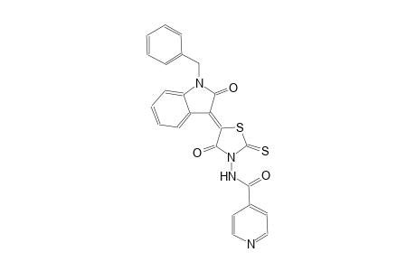 4-pyridinecarboxamide, N-[(5Z)-5-[1,2-dihydro-2-oxo-1-(phenylmethyl)-3H-indol-3-ylidene]-4-oxo-2-thioxothiazolidinyl]-