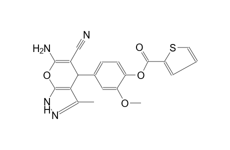 2-thiophenecarboxylic acid, 4-(6-amino-5-cyano-1,4-dihydro-3-methylpyrano[2,3-c]pyrazol-4-yl)-2-methoxyphenyl ester