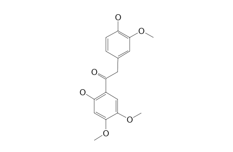 1-(2-HYDROXY-4,5-DIMETHOXYPHENYL)-2-(4'-HYDROXY-3'-METHOXYPHENYL)-ETHANONE