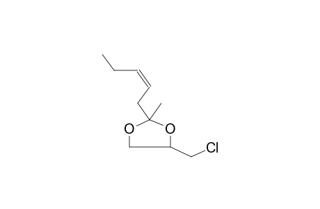 2-METHYL-2-(PENT-2Z-ENYL)-4-CHLOROMETHYL-1,3-DIOXOLANE (ISOMER MIXTURE)