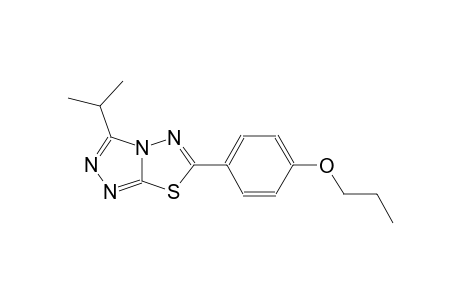 [1,2,4]triazolo[3,4-b][1,3,4]thiadiazole, 3-(1-methylethyl)-6-(4-propoxyphenyl)-