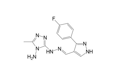 3-(4-Fluorophenyl)-1H-pyrazole-4-carbaldehyde (4-amino-5-methyl-4H-1,2,4-triazol-3-yl)hydrazone