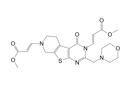 Dimethyl (2E,2'E)-3,3'-{2-[(morpholin-4-yl)methyl]-4-oxo-5,8-dihydropyrido-[4',3':4,5]thieno[2,3-d]-pyrimidine-3,7-diyl}bisacrylate