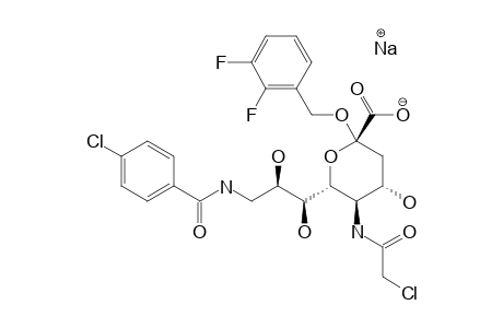 SODIUM_((2,3-DIFLUOROBENZYL)-5-CHLOROACETAMIDO-9-(4-CHLOROBENZAMIDO)-3,5,9-TRIDEOXY-D-GLYCERO-ALPHA-D-GALACTO-2-NONULOPYRANOSID)-ONATE
