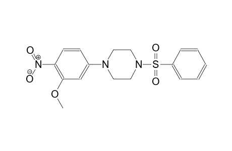 1-(3-methoxy-4-nitrophenyl)-4-(phenylsulfonyl)piperazine