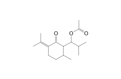 E-(2,3)-3-methyl-6-prop-2-ylidene-2-(syn-1-acetoxy-2-methylpropyl)cyclohexanone