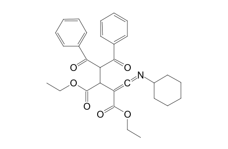 2-(1-benzoyl-2-keto-2-phenyl-ethyl)-3-(cyclohexyliminomethylene)succinic acid diethyl ester