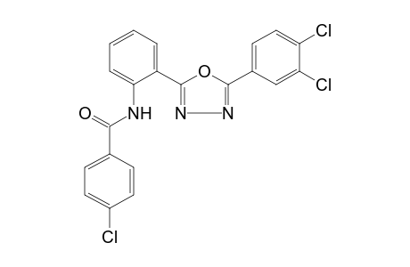 4-CHLORO-2'-[5-(3,4-DICHLOROPHENYL)-1,3,4-OXADIAZOL-2-YL]BENZANILIDE
