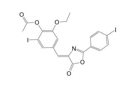 5(4H)-oxazolone, 4-[[4-(acetyloxy)-3-ethoxy-5-iodophenyl]methylene]-2-(4-iodophenyl)-, (4Z)-