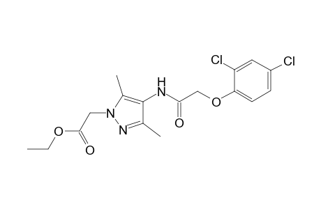 1H-Pyrazole-1-acetic acid, 4-[[2-(2,4-dichlorophenoxy)acetyl]amino]-3,5-dimethyl-, ethyl ester