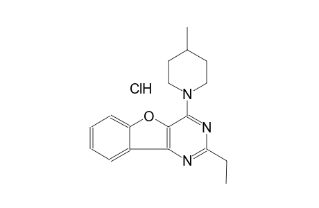 2-ethyl-4-(4-methyl-1-piperidinyl)[1]benzofuro[3,2-d]pyrimidine hydrochloride