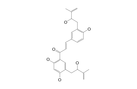ANGUSTICORNIN-B;(-)-3,5'-DI-(2-HYDROXY-3-METHYLBUT-3-ENYL)-4,2',4'-TRIHYDROXYCHALCONE