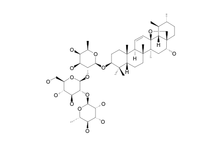 ROTUNDIFOLIOSIDE-J;#3;13-BETA,28-EPOXY-16-ALPHA-HYDROXY-URS-11-EN-3-BETA-YL-ALPHA-L-RHAMNOPYRANOSYL-(1->2)-BETA-D-GLUCOPYRANOSYL-(1->2)-BETA-D-FUCOPYRANOSIDE