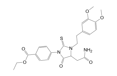 benzoic acid, 4-[4-(2-amino-2-oxoethyl)-3-[2-(3,4-dimethoxyphenyl)ethyl]-5-oxo-2-thioxo-1-imidazolidinyl]-, ethyl ester
