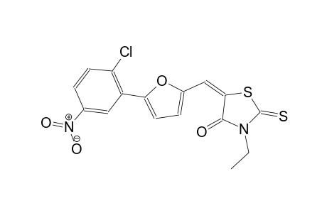 (5E)-5-{[5-(2-chloro-5-nitrophenyl)-2-furyl]methylene}-3-ethyl-2-thioxo-1,3-thiazolidin-4-one