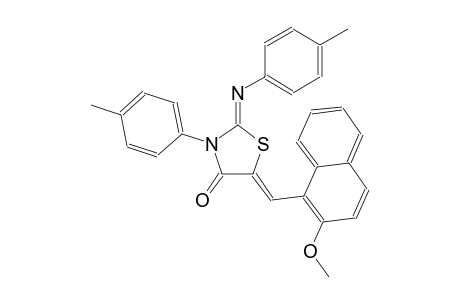 (2Z,5Z)-5-[(2-methoxy-1-naphthyl)methylene]-3-(4-methylphenyl)-2-[(4-methylphenyl)imino]-1,3-thiazolidin-4-one