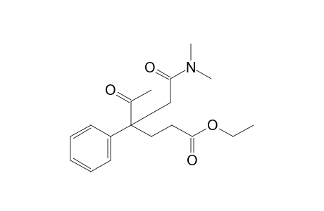 4-[(dimethylcarbamoyl)methyl]-5-oxo-4-phenylhexanoic acid, ethyl ester