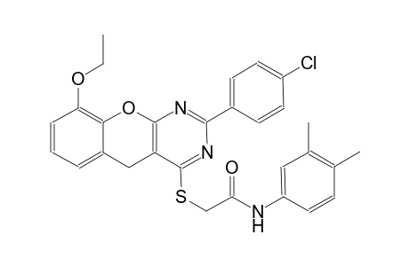 acetamide, 2-[[2-(4-chlorophenyl)-9-ethoxy-5H-[1]benzopyrano[2,3-d]pyrimidin-4-yl]thio]-N-(3,4-dimethylphenyl)-