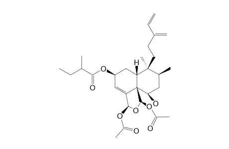 REL-(2S,5R,6R,8S,9S,10R,18S,19R)-DIACETOXY-18,19-EPOXY-6-HYDROXY-2-(2-XI-METHYLBUTANOYLOXY)-CLERODA-3,13(16),14-TRIENE