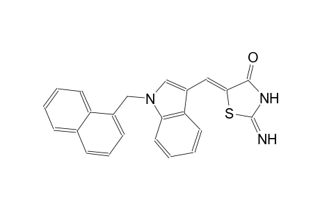 (5Z)-2-imino-5-{[1-(1-naphthylmethyl)-1H-indol-3-yl]methylene}-1,3-thiazolidin-4-one