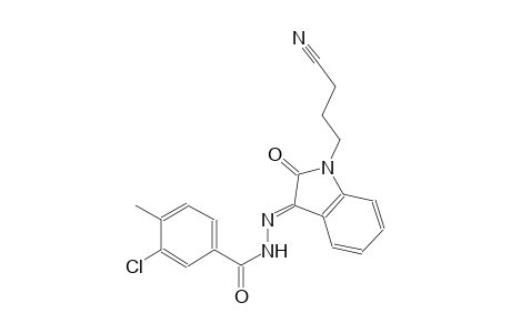 3-chloro-N'-[(3E)-1-(3-cyanopropyl)-2-oxo-1,2-dihydro-3H-indol-3-ylidene]-4-methylbenzohydrazide